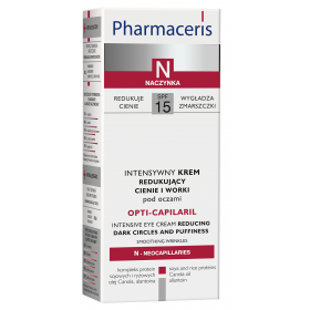 PHARMACERIS N OPTI-CAPILARIL INTENSYWNY KREM REDUKUJĄCY CIENIE I WORKI POD OCZAMI SPF 15 15 ML