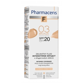 PHARMACERIS F COVERAGE-CORRECTION 03 BRONZE DELIKATNY FLUID INTENSYWNIE KRYJĄCY SPF 20 30 ML