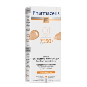 PHARMACERIS F FLUID OCHRONNO-KORYGUJĄCY NAJWYŻSZA OCHRONA SPF 50+  SUN-CORRECTION 01 IVORY 30 ML