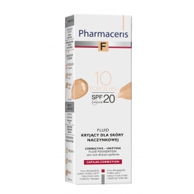 PHARMACERIS F FLUID KRYJĄCY DLA SKÓRY NACZYNKOWEJ SPF 20 CAPILAR-CORRECTION 10 PORCELAIN 30 ML