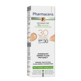 PHARMACERIS F MINERALNY DERMO-FLUID MATUJĄCY SPF 30   MATT-MINERAL-CORRECTION 30 TANNED 30 ML