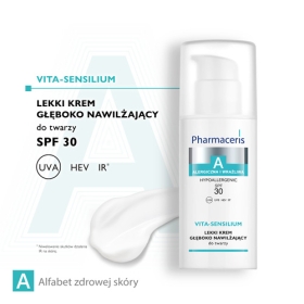 PHARMACERIS A VITA-SENSILIUM LEKKI KREM GŁĘBOKO NAWILŻAJĄCY SPF 30 DO TWARZY 50 ML