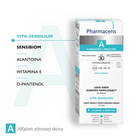 PHARMACERIS A VITA-SENSILIUM LEKKI KREM GŁĘBOKO NAWILŻAJĄCY SPF 30 DO TWARZY 50 ML