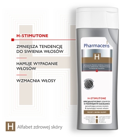 Pharmaceris H-STIMUTONE Szampon o podwójnym działaniu spowalniający proces siwienia & stymulujący wzrost włosów 250 ml