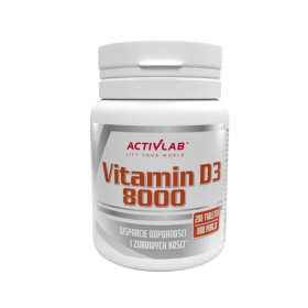 Vitamin D3 8000 IU 200 tabletek Activlab Pharma