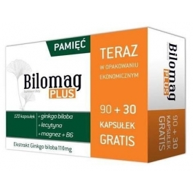 BILOMAG PLUS 90 + 30 kapsułek GRATIS