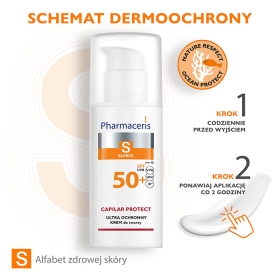 PHARMACERIS S ULTRA OCHRONNY KREM SPF 50+ DO TAWRZY DLA SKÓRY NACZYNKOWEJ I Z TRĄDZIKIEM RÓŻOWATYM  CAPILAR PROTECT 50 ML