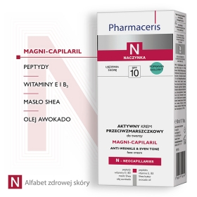 PHARMACERIS N MAGNI-CAPILARIL  AKTYWNY KREM PRZECIW­ZMARSZCZKOWY SPF 10 DO TWARZY 50 ML