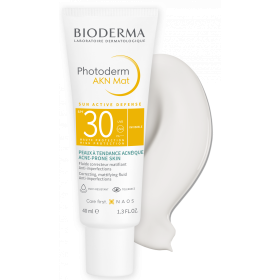 BIODERMA PHOTODERM AKN MAT SPF 30 FLUID KORYGUJĄCY MATUJĄCY PRZECIW NIEDOSKONAŁOŚCIĄ 40ML