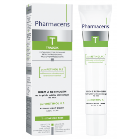 Pharmaceris T pureRETINOL 0.3 KREM Z RETINOLEM na trądzik wieku dorosłego na noc 40 ml