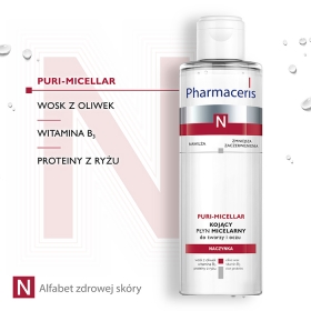 PHARMACERIS N PURI-MICELLAR Kojący płyn micelarny do twarzy i oczu 200 ml