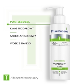 Pharmaceris T PURI-SEBOGEL Antybakteryjny żel myjący do twarzy 190 ml