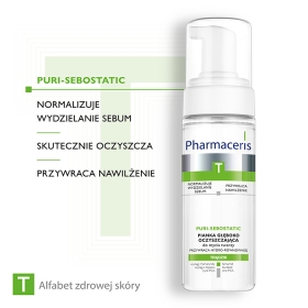 Pharmaceris T  PURI-SEBOSTATIC Pianka głęboko oczyszczająca do mycia twarzy 150 ml