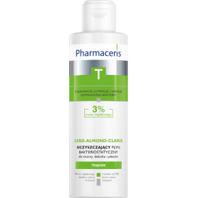 Pharmaceris T SEBO-ALMOND-CLARIS 3% Oczyszczający płyn bakteriostatyczny do twarzy, dekoltu i pleców 190 ml