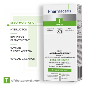 Pharmaceris T SEBO-MOISTATIC Krem nawilżająco-kojący do twarzy SPF 30 50 ml