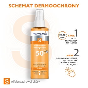 PHARMACERIS S SUCHY OLEJEK OCHRONNY SPF 50+ DO CIAŁA DLA DOROSŁYCH NA MOKRĄ I SUCHĄ SKÓRĘ  SUN PROTECT 200 ML