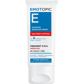 EMOTOPIC BACTERIA CONTROL PREPARAT S.O.S. MEDICAL DO TWARZY I CIAŁA 30 ml