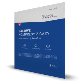 BIOCANTO CARE JAŁOWE KOMPRESY z GAZY 9cm x 9cm x 3 szt