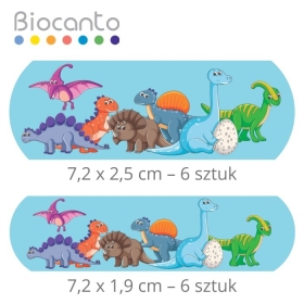 BIOCANTO CARE DINUSIOWY Zestaw NIEBIESKICH plastrów 12 sztuk