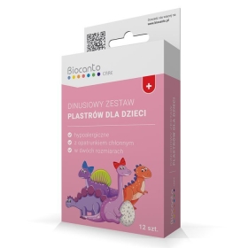 BIOCANTO CARE DINUSIOWY Zestaw RÓŻOWYCH plastrów 12 sztuk