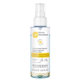 BIODERMA BIPHASE LIPO ALCOOLIQUE DWUFAZOWY SPRAY DO DEZYNFEKCJI DŁONI 100 ML