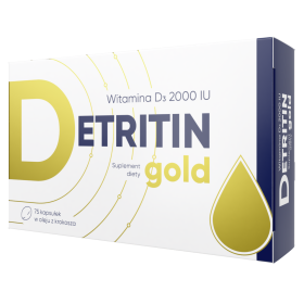 DETRITIN GOLD D3 2000 IU 75 kapsułek Olej z krokosza