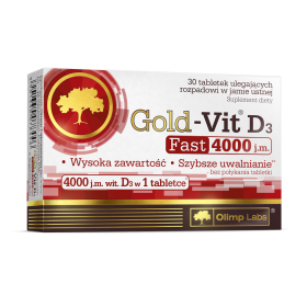 OLIMP GOLD VIT D3 FAST D3 4000 J.M. 30 tabletek ulegających rozpadowi w jamie ustnej