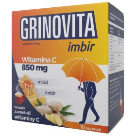 GRINOVITA IMBIR PROSZEK 10 SASZETEK ZDROVIT
