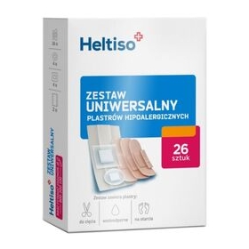 HELTISO ZESTAW UNIWERSALNY PLASTRÓW HIPOALERGICZNYCH 26 sztuk