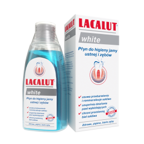 LACALUT WHITE PŁYN DO HIGIENY JAMY USTNEJ I ZĘBÓW 300 ML