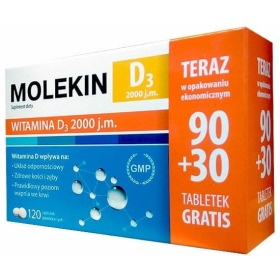 MOLEKIN D3 2000 J.M. (90+30) 120 TABLETEK POWLEKANYCH