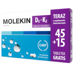 MOLEKIN D3 + K2 (45+15) 60 TABLETEK POWLEKANYCH