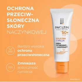 IWOSTIN SOLECRIN CAPILLIN KREM OCHRONNO-ŁAGODZĄCY SPF50 50 ML