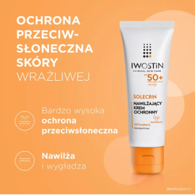 IWOSTIN SOLECRIN NAWILŻAJĄCY KREM OCHRONNY SPF50+ 50 ML