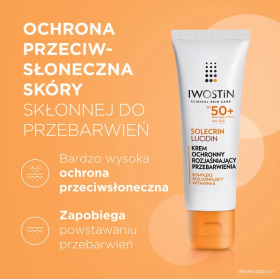 IWOSTIN SOLECRIN LUCIDIN KREM OCHRONNY ROZJAŚNIAJĄCY PRZEBARWIENIA SPF 50+  50 ML