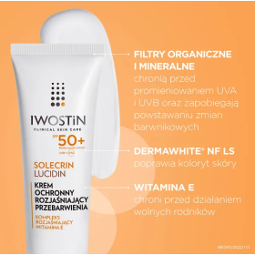 IWOSTIN SOLECRIN LUCIDIN KREM OCHRONNY ROZJAŚNIAJĄCY PRZEBARWIENIA SPF 50+  50 ML