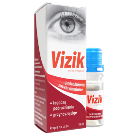 VIZIK KROPLE DO OCZU 10 ML PODRAŻNIONE ZACZERWNIENIONE OCZY