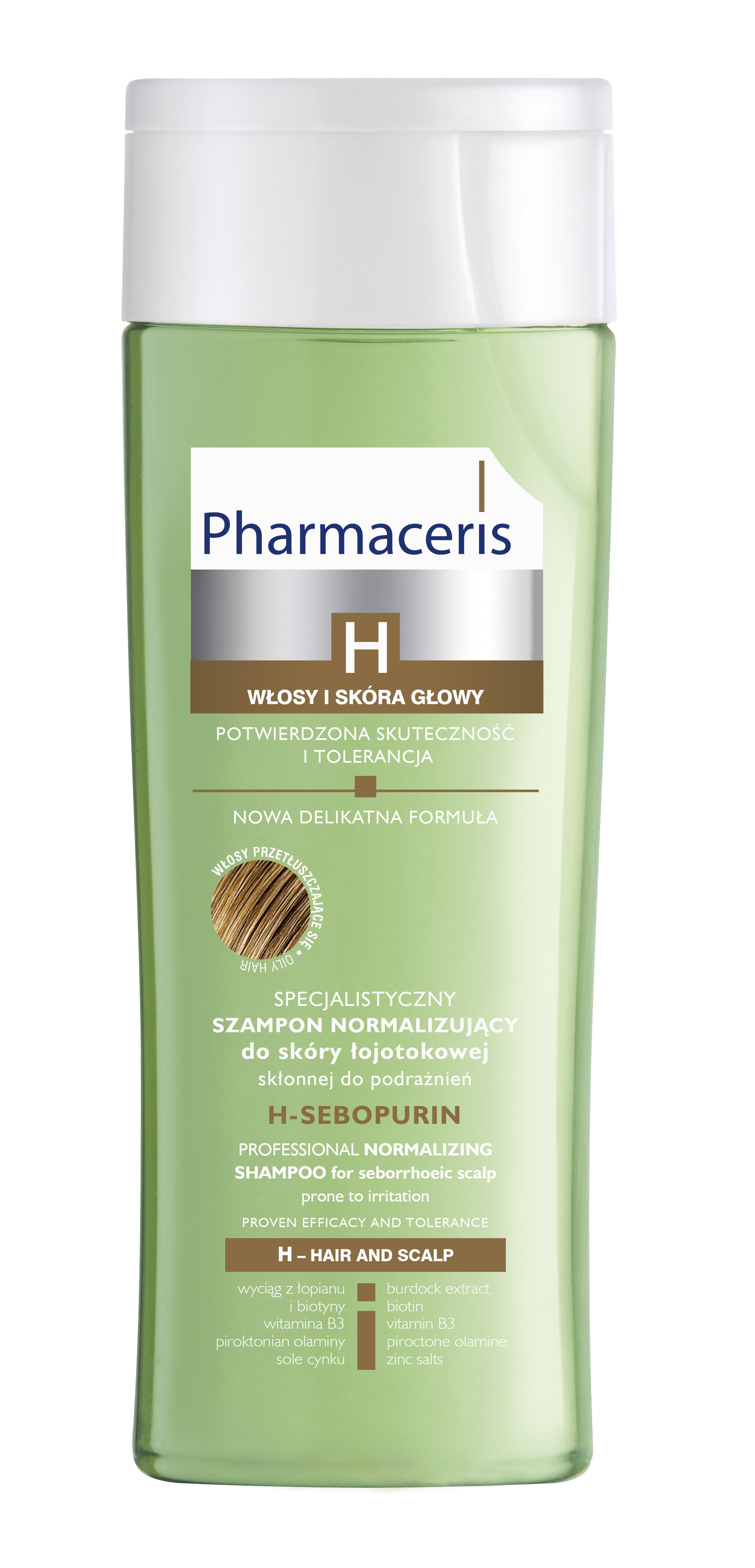 Pharmaceris Szampon Do Skóry łojotokowej Pharmaceris H-SEBOPURIN Szampon normalizujący do skóry łojotokowej